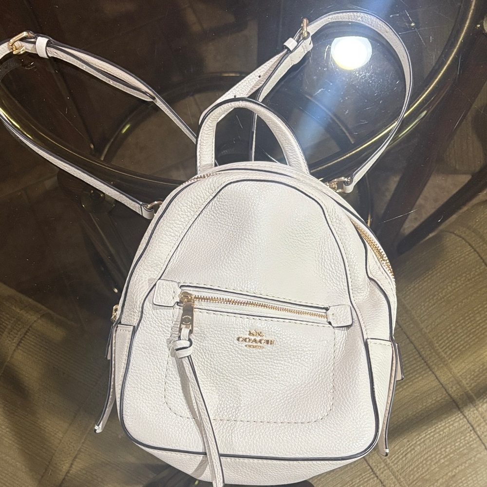 Coach Ivory Leather Backpack